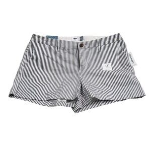 Old Navy Womens Railroad Stripe Everyday Shorts 10 Blue White